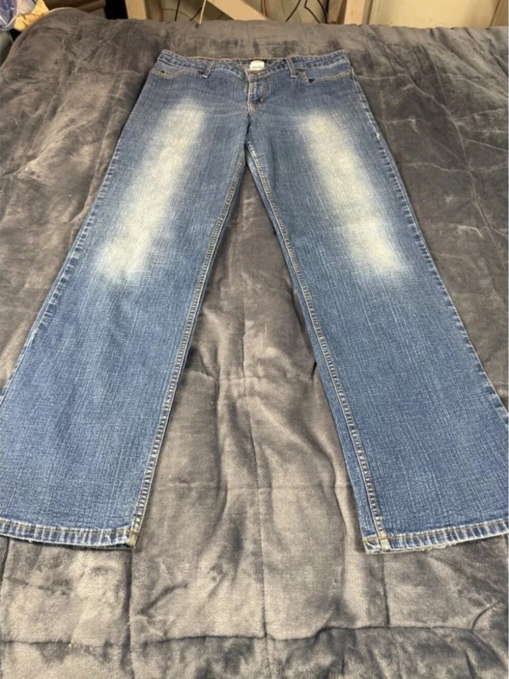 Mossimo Stretch Jeans Women's Size 14 Blue Denim Bootcut Low‎ Rise